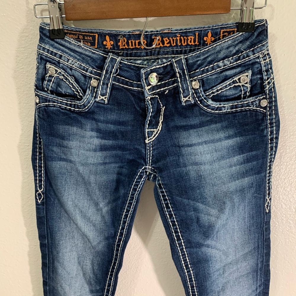 SOLD Rock Revival Johanna Skinny Jeans Denim Faded - Picture 6 of 6
